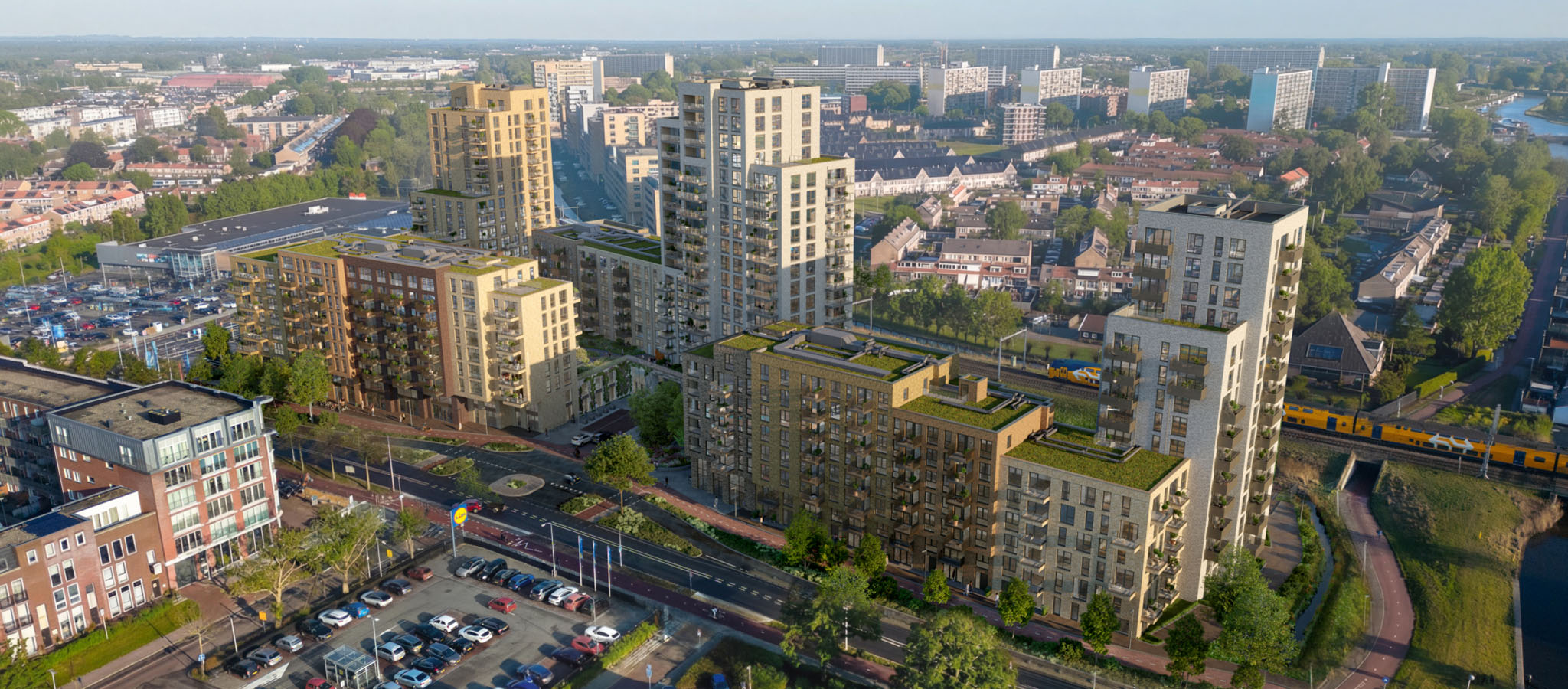 Nieuwbouw Purmerend Wherezien Fase1 Vogelvlucht2 Mrt26 2048X900